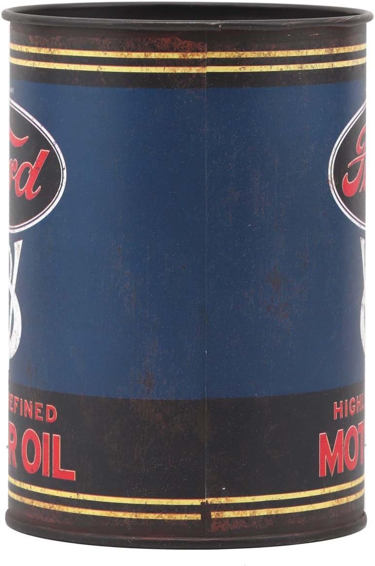 Vintage Ford V8 Motor Oil Metal Can - Perfect for Man Cave