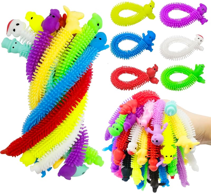 Christmas Sensory Fidget Toy Set - 24 Pack with Santa, Snowman, Elk