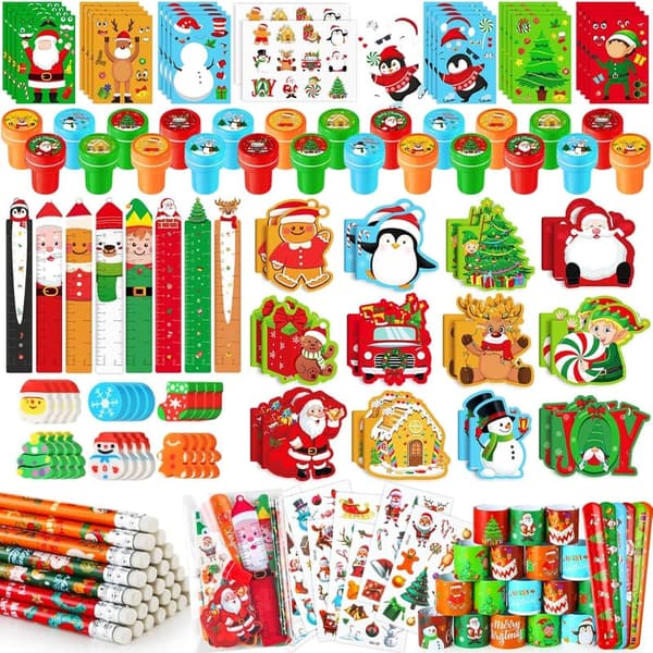 Christmas School Stationery Set - Party Favors for Kids (24 Pack)