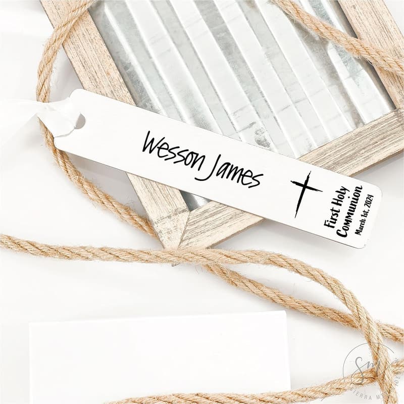 Personalized First Communion Bookmark Gift for Girls