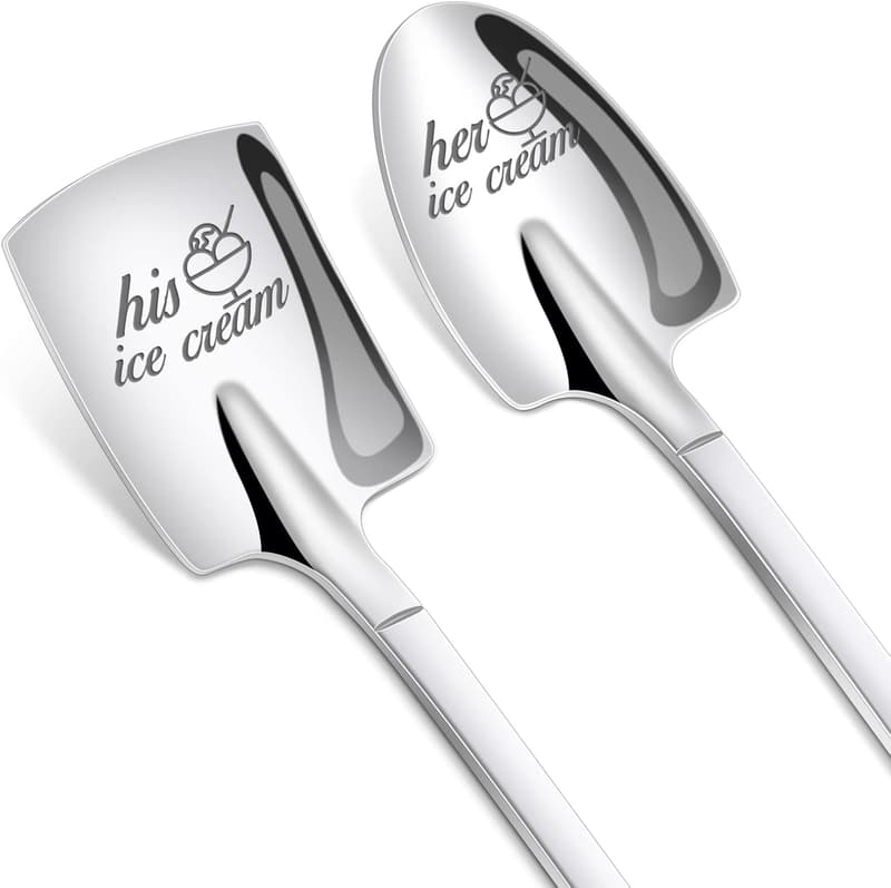 Couples Ice Cream Spoons Set - Perfect for Anniversaries