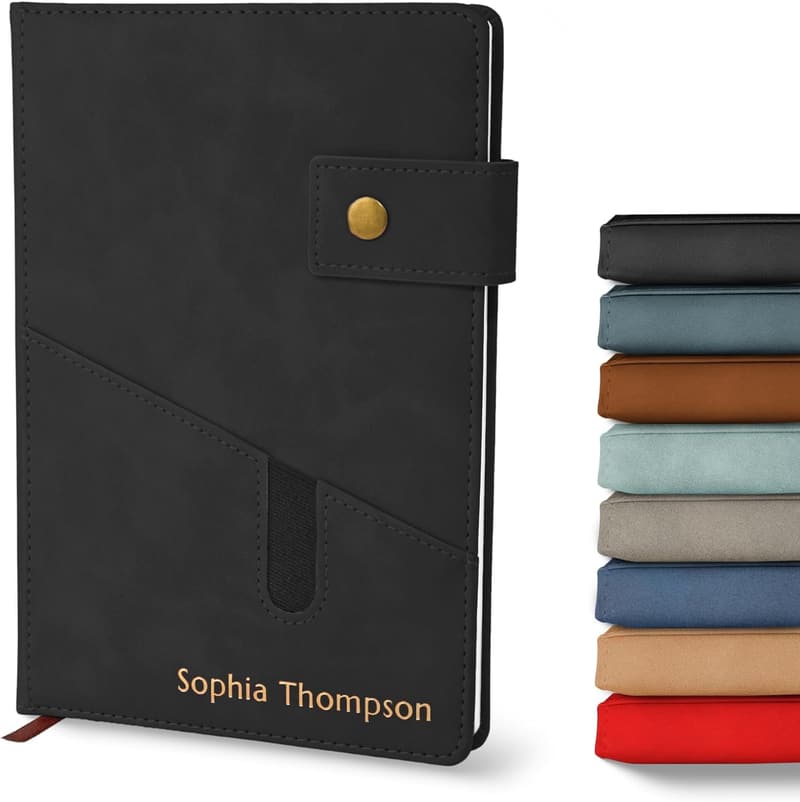 Personalized A5 Leather Journal with Custom Embossing for Men & Women