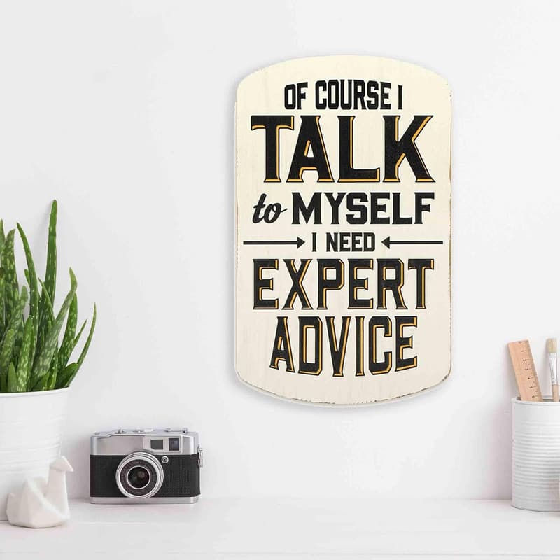 Funny Wood Wall Decor Sign for Man Cave or Garage