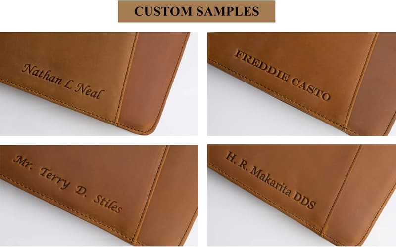 Personalized Leather Padfolio for Father's Day Gifts for Men