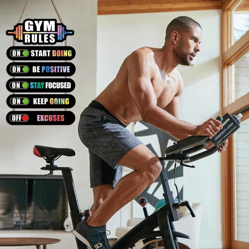 Motivational Workout Wooden Plaque for Gym or Man Cave