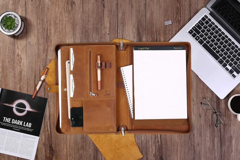 Father's Day Personalized Engraved Leather Portfolio for Men