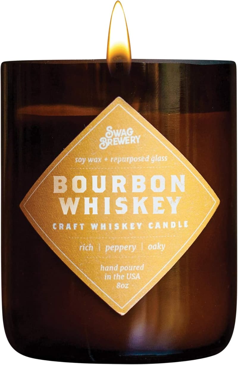 Bourbon Whiskey Brew Candle - Unique Father's Day Gift