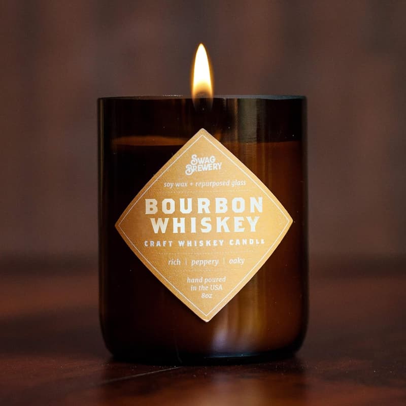Bourbon Whiskey Brew Candle - Unique Father's Day Gift