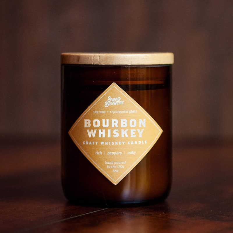 Bourbon Whiskey Brew Candle - Unique Father's Day Gift