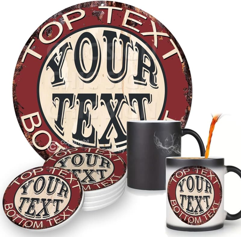 Personalized Rustic Vintage Aluminum Sign for Man Cave Decor