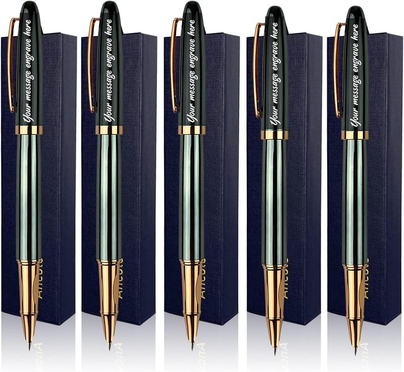 Personalized Executive Fountain Pen - Metal Body, Custom Engraving