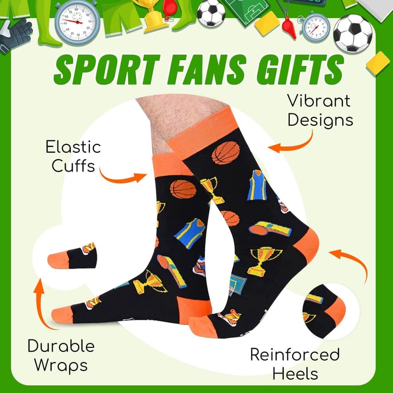 Sports Gift Socks for Men and Women – Softball, Basketball, Hockey