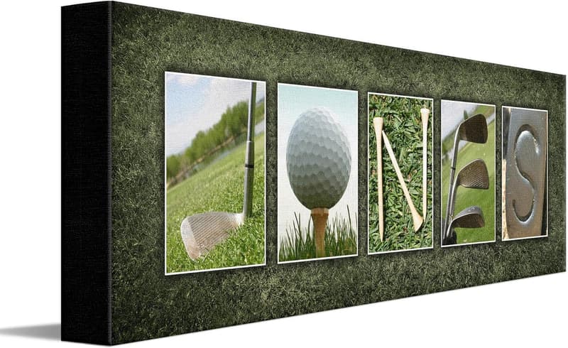 Personalized Golf Name Art - Unique Gift for Golfers