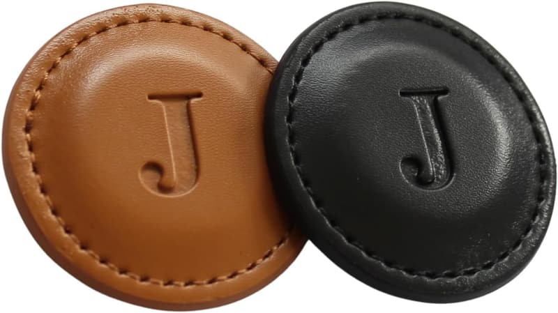 Personalized Golf Markers Set of 2 - Handmade Vegan Leather