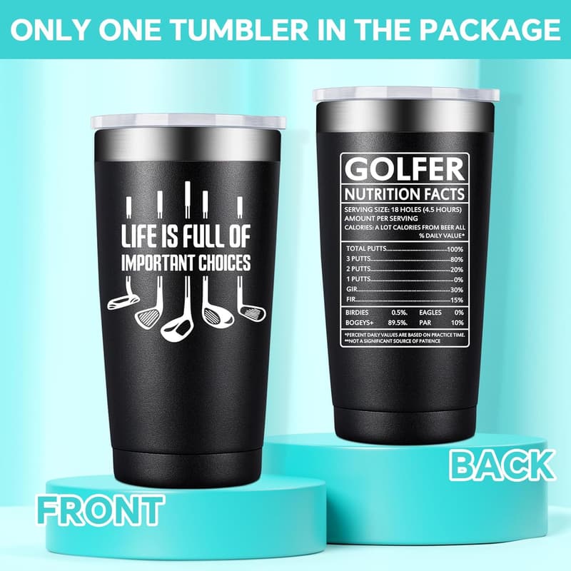 Father's Day Golf Tumbler for Men - 20oz Choice Quote