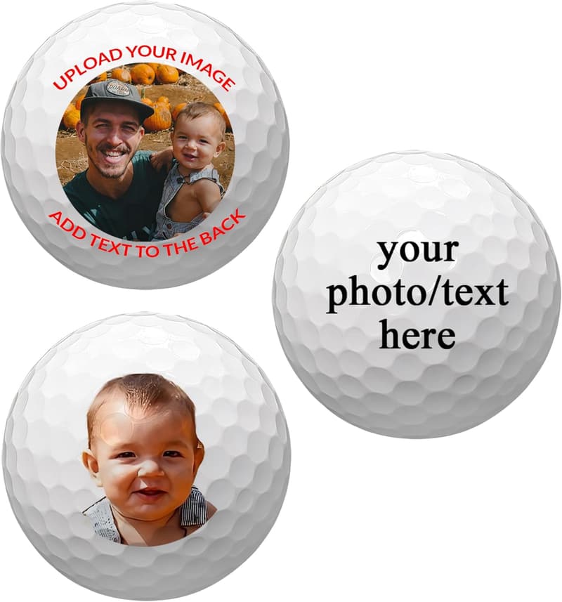 Funny Personalized Golf Balls for Men - Custom Photo & Text