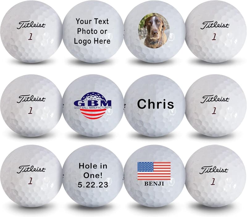 Personalized Titleist ProV1 Golf Balls - 12 Pack with Custom Image