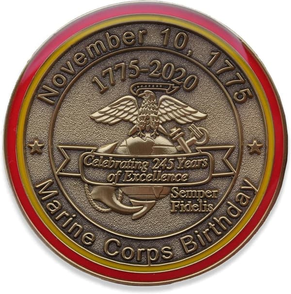 Marine Corps Birthday Challenge Coin - Iwo Jima 75th Anniversary