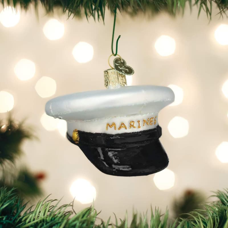 Marine's Cap Ornament - Old World Christmas Décor