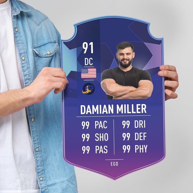 Personalized Soccer Trading Cards for Boys' Room Decor
