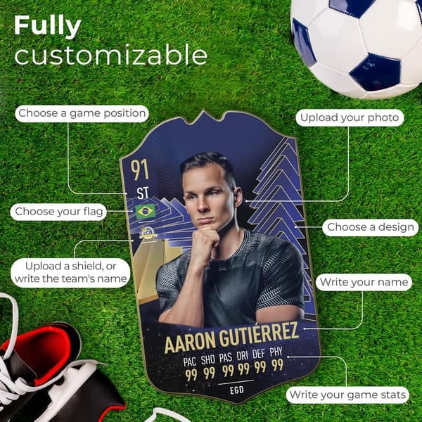 Personalized Soccer Plaque | Ultimate Team Card for Boys