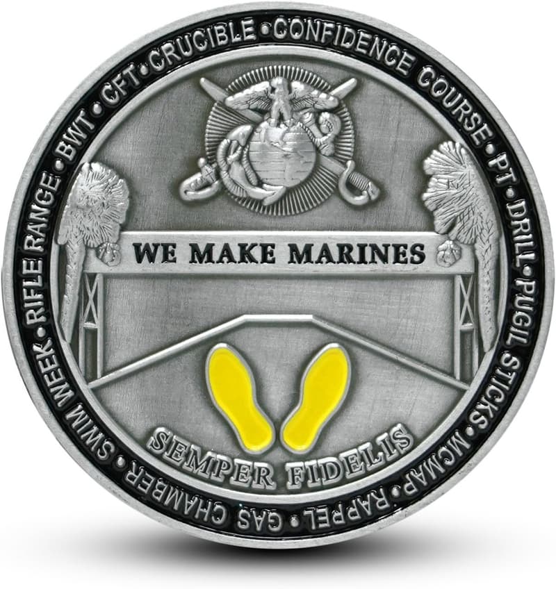 USMC Challenge Coin | Officially Licensed | Marine Corps Parris Island