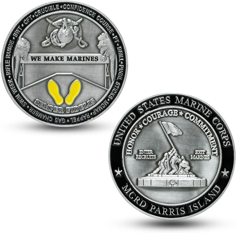 USMC Challenge Coin | Officially Licensed | Marine Corps Parris Island