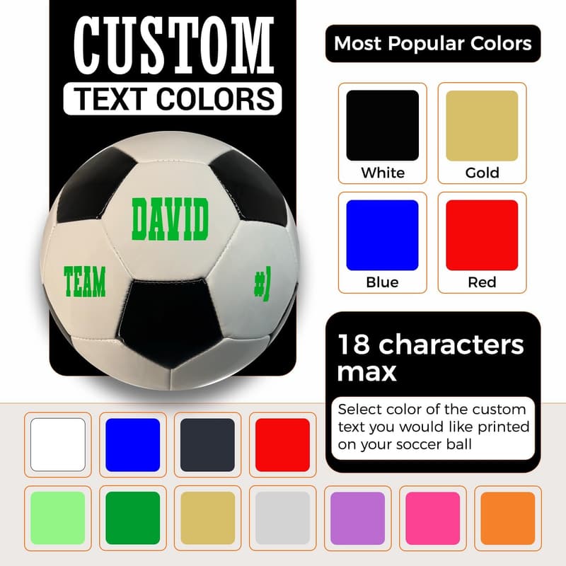 Personalized Soccer Ball – Custom Name/Text – Size 3, 4, 5