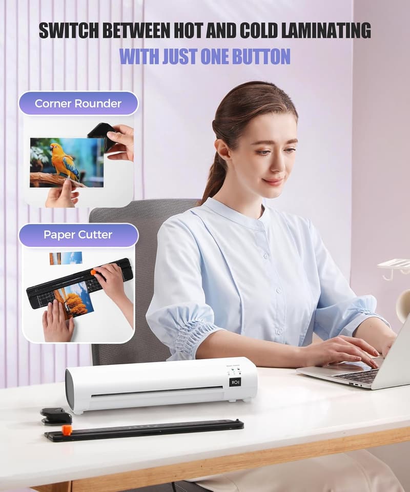 4-in-1 A4 Laminator Machine with 40 Sheets and Trimmer