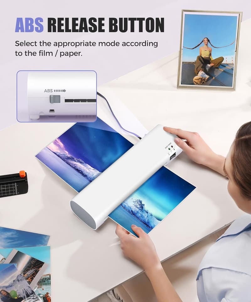 4-in-1 A4 Laminator Machine with 40 Sheets and Trimmer