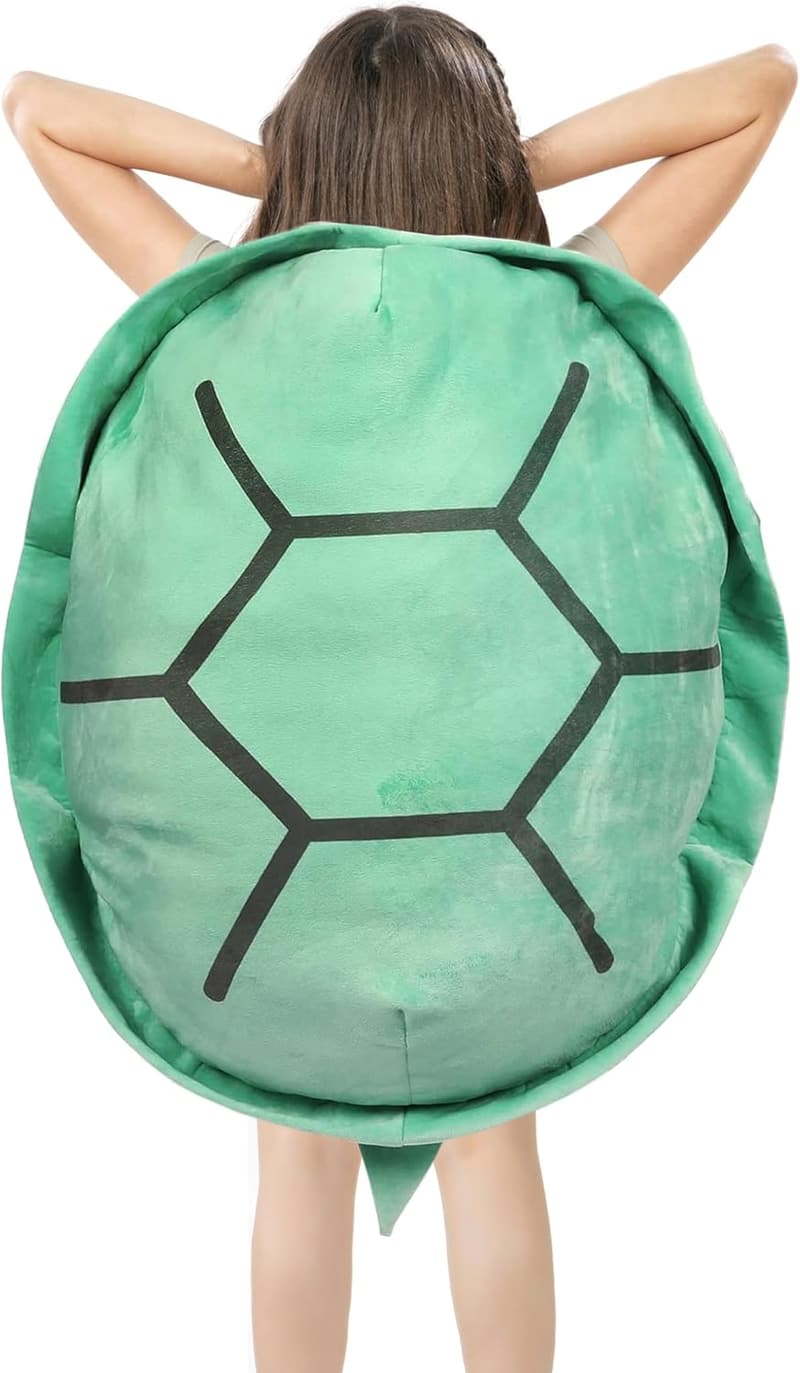 Wearable Plush Turtle Shell Pillow for Adults - 40 Inch