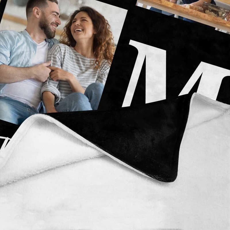 Personalized Photo Blanket for Mom's Birthday and Mother's Day