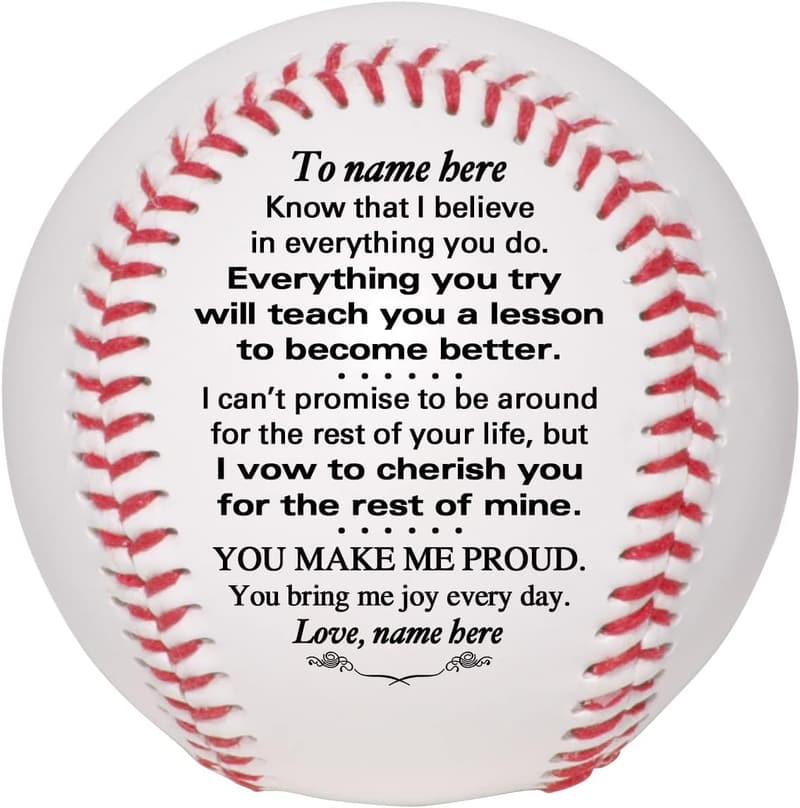 Personalized Baseball Keepsake for Graduation or Birthday