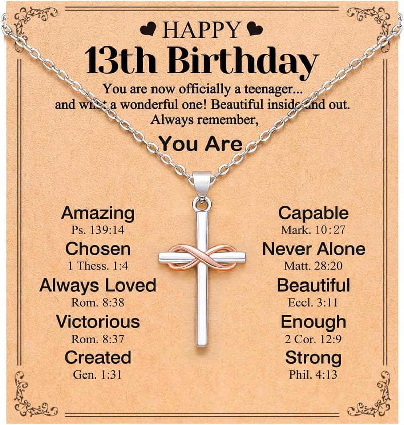 Happy 13th Birthday Necklace Gift for Girls