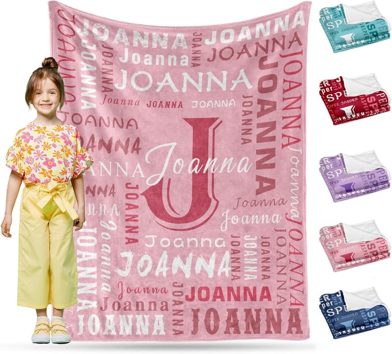 Personalized Fleece Baby Blanket - Custom Name, Ultra-Soft