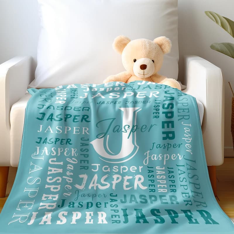 Personalized Fleece Baby Blanket - Custom Name, Ultra-Soft