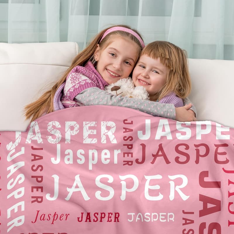 Personalized Fleece Baby Blanket - Custom Name, Ultra-Soft