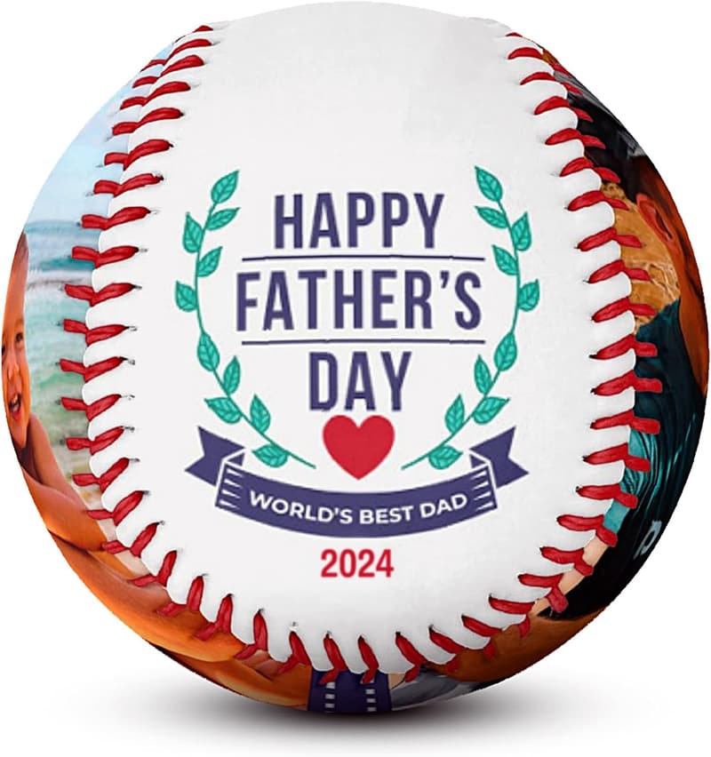 Personalized Father's Day Baseball with Display Cube