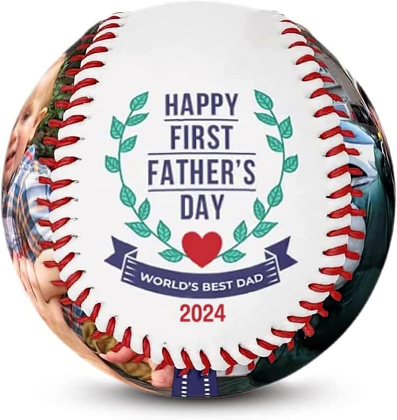 Personalized Father's Day Baseball with Display Cube