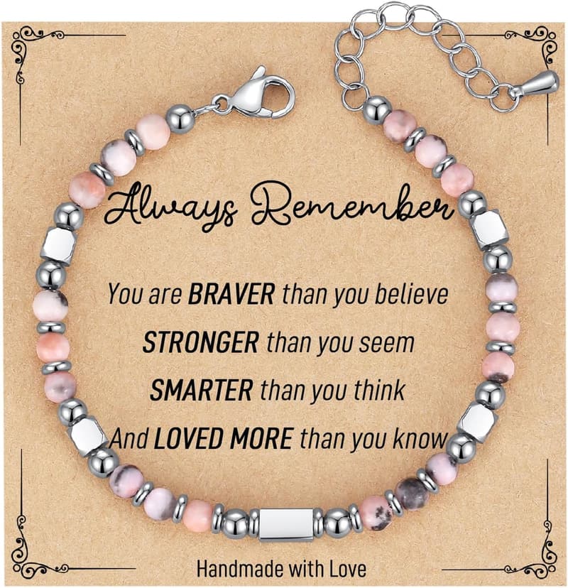Graduation Gift: Tiny Gemstone Beaded Bracelet for Teens