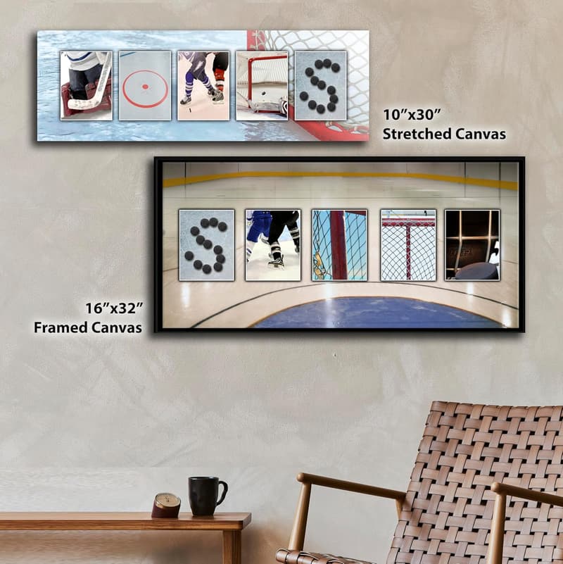 Personalized Hockey Name Wall Art for Players and Coaches