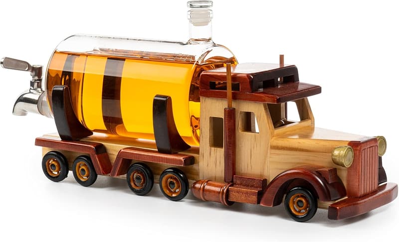Truck Wine & Whiskey Decanter 1000ml - Perfect Gift for Dad