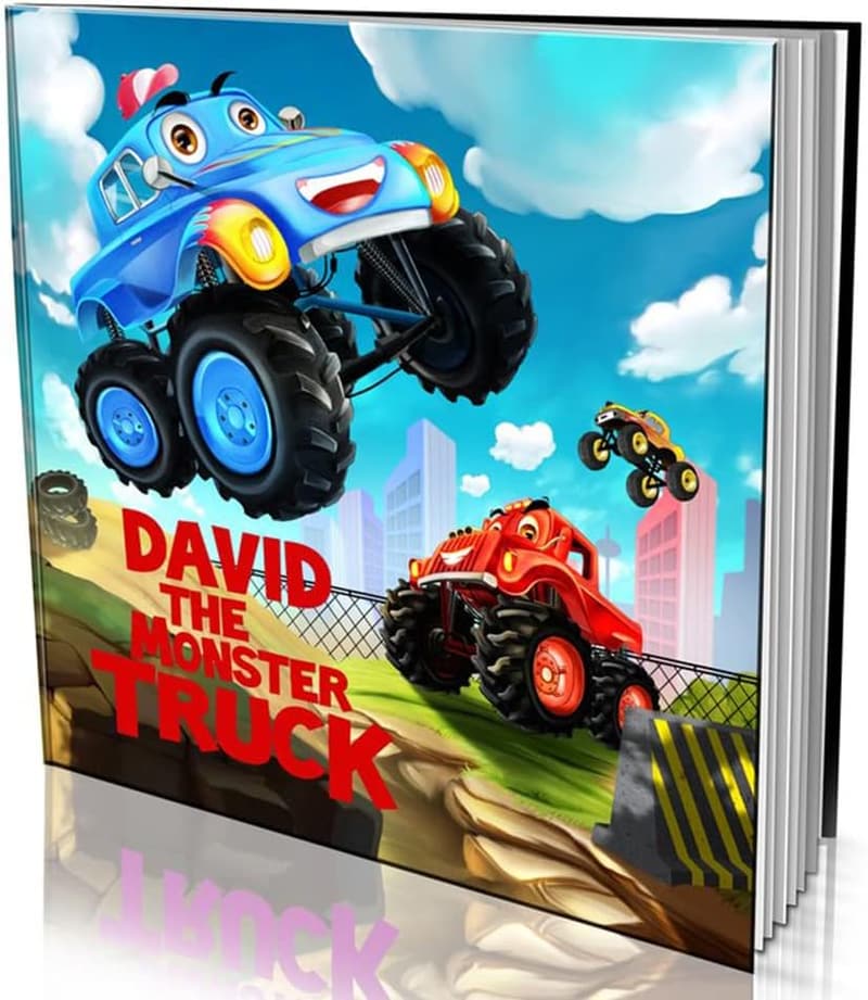 Personalized Monster Truck Storybook for Kids Ages 0-8