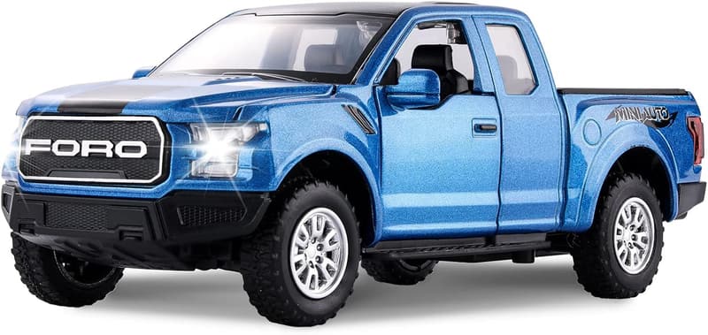 Diecast Metal F150 Pickup Truck Toy with Lights & Sound for Kids 3+