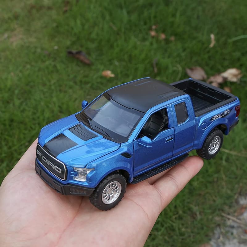 Diecast Metal F150 Pickup Truck Toy with Lights & Sound for Kids 3+