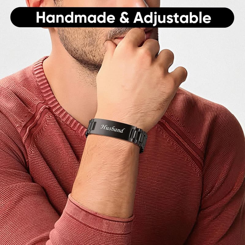 Personalized Stainless Steel Watch Band for Men