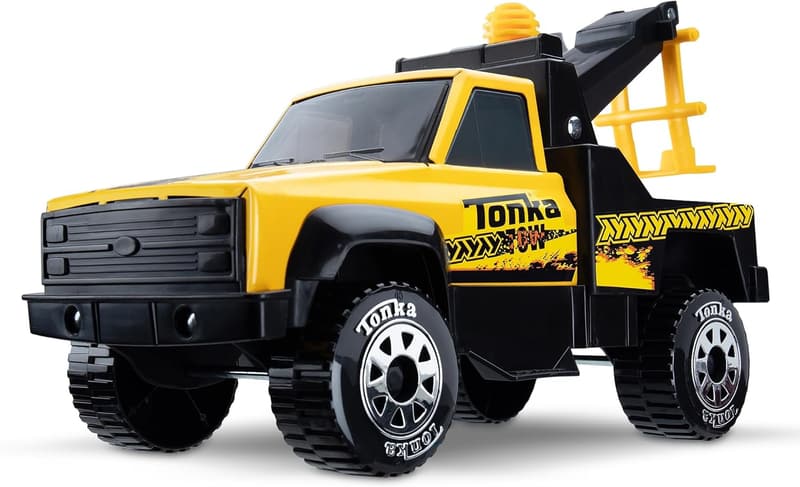 Tonka Steel Classics Tow Truck - Durable Yellow Toy for Kids 3+