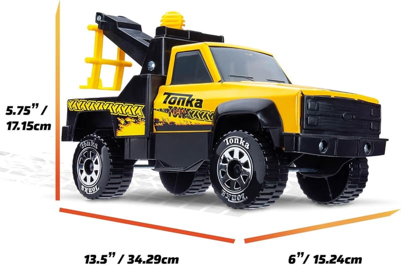 Tonka Steel Classics Tow Truck - Durable Yellow Toy for Kids 3+