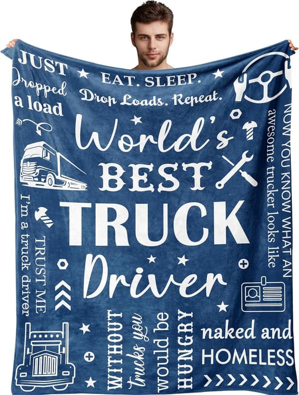 Truck Driver Appreciation Blanket 60”x50” - Gift for Men