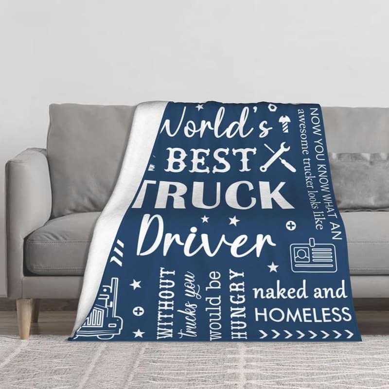 Truck Driver Appreciation Blanket 60”x50” - Gift for Men